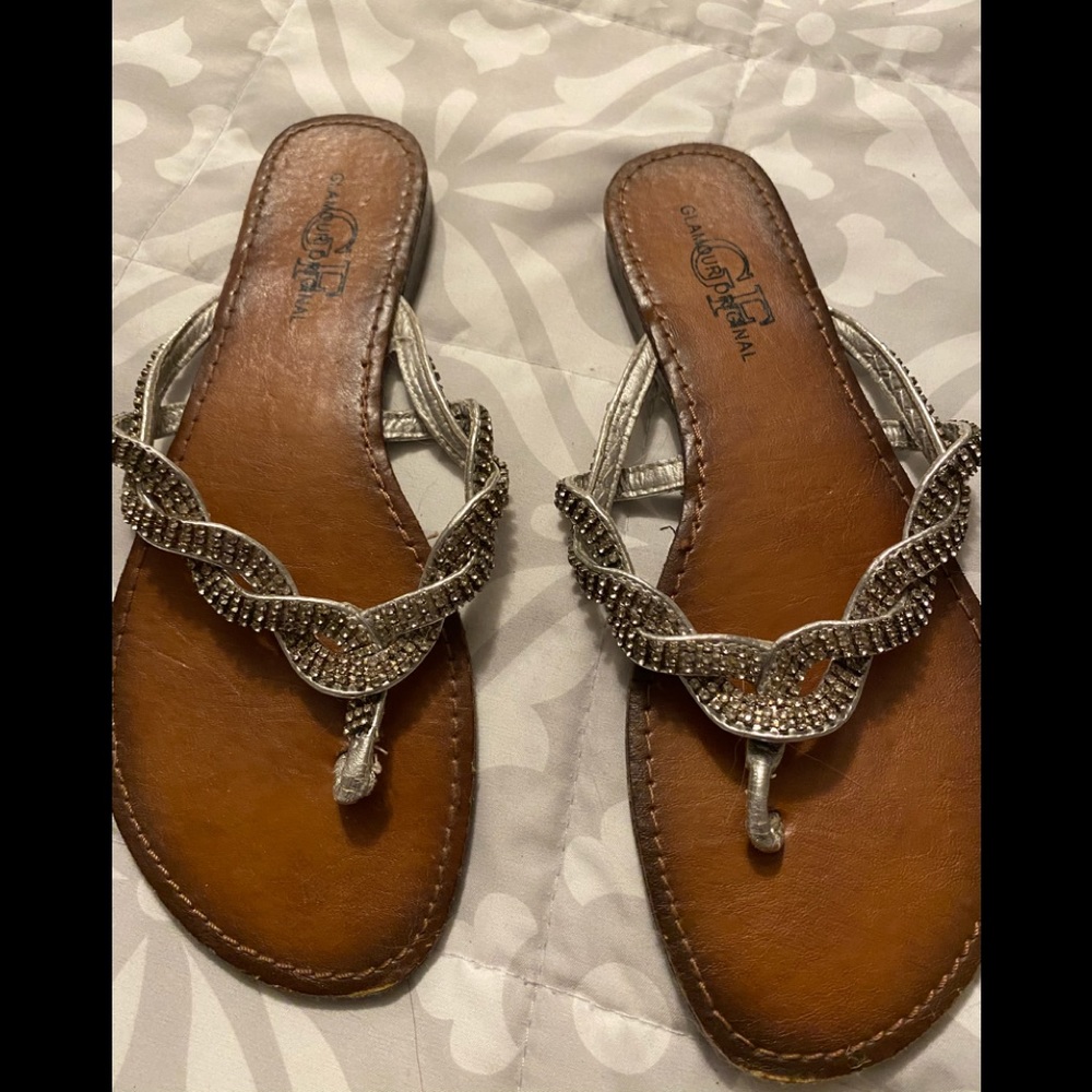 Made in Italy GF Braided Rhinestone Sandal 6
